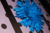 Bright Blue Zebra Print Flower with Bling