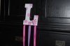 Custom Polka Dot Letter Bow Holder in Pink Purple and White