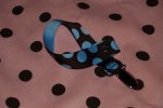 Brown and Blue Dot Paci Clip
