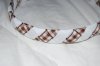 Brown and White Gingham Woven Headband