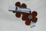 Pair of Brown Flower Clippies