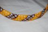 Yellow and Brown Woven Headband with Two Sunflower Clips