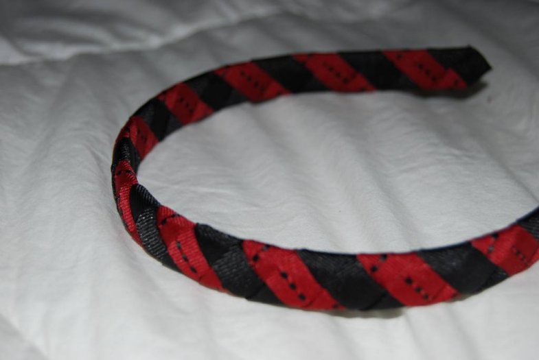 Dark Red and Black Woven Headband - Click Image to Close