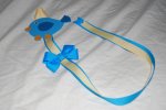 Adorable Little Blue Bird Bow Holder and Bow