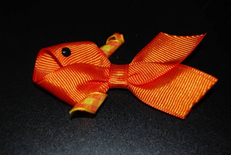 Orange and Yellow Fishie Clip - Click Image to Close