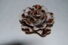 Brown Leopard Flower Rose Clip
