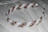 Brown and White Gingham Woven Headband