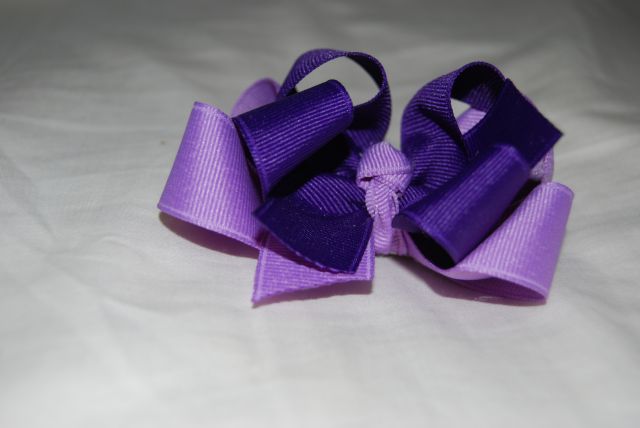 Custom Color Double Layer Boutique Bow - Click Image to Close