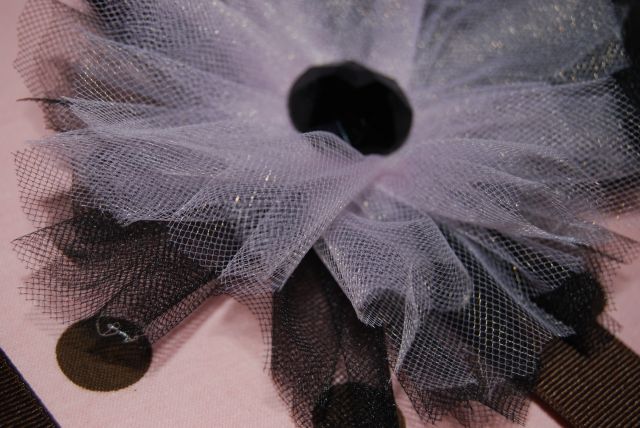 Tulle Flower Bow - Click Image to Close