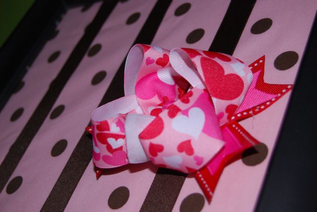 Big Boutique Valentine's Day Bow with Sprigs - Click Image to Close